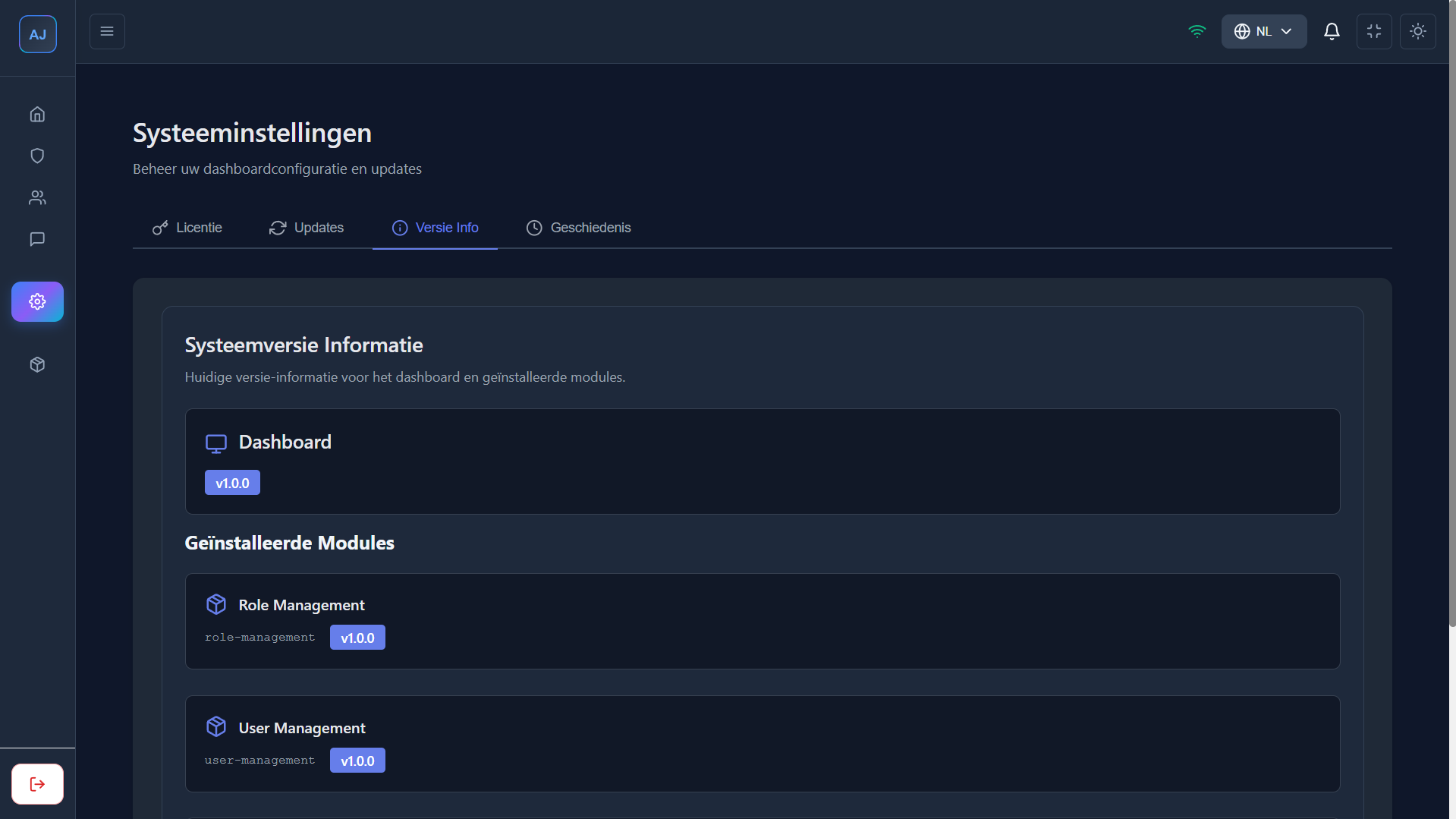 Platform Version - Dark Theme