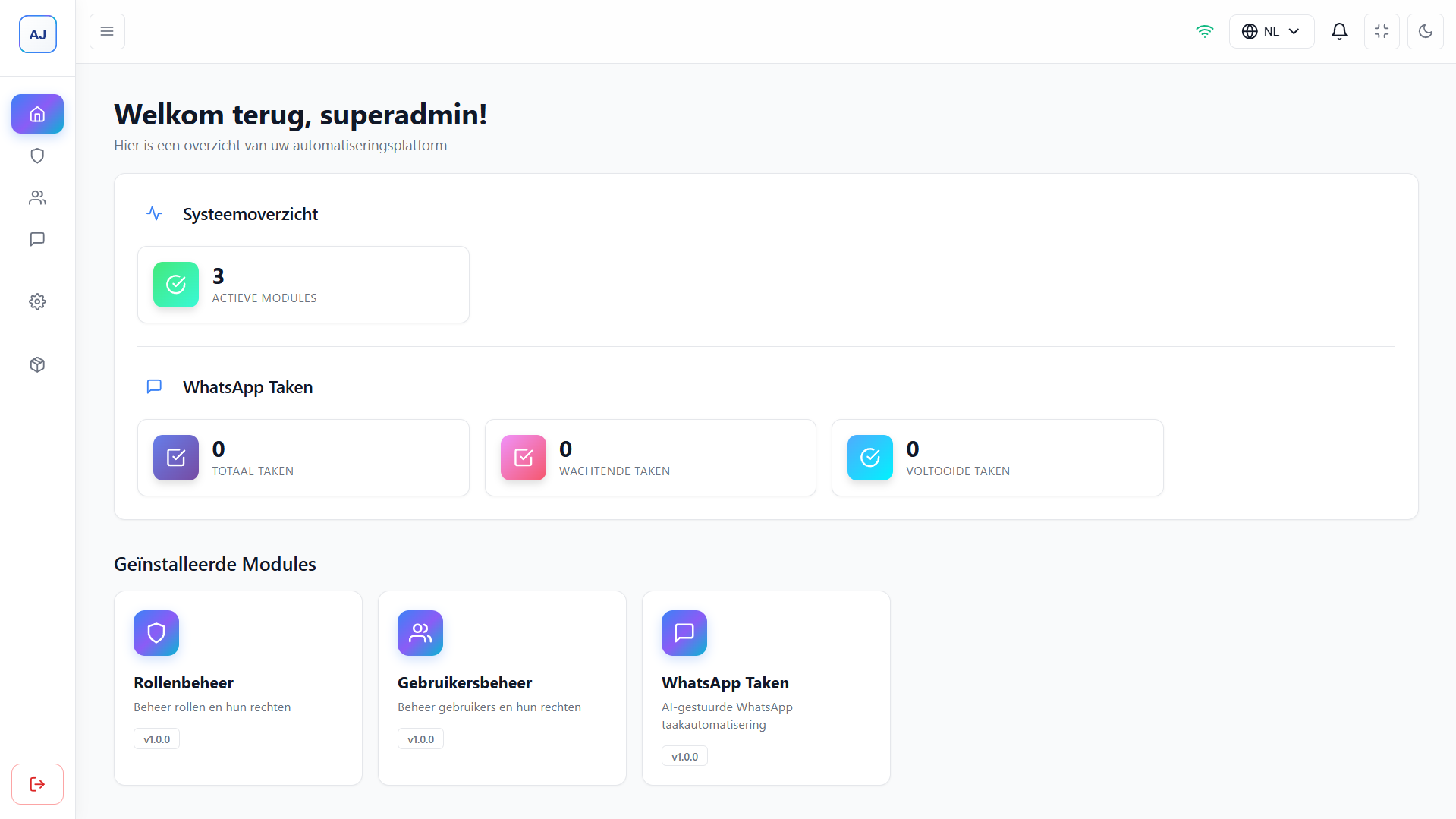 AI Dashboard Overview - Light Theme